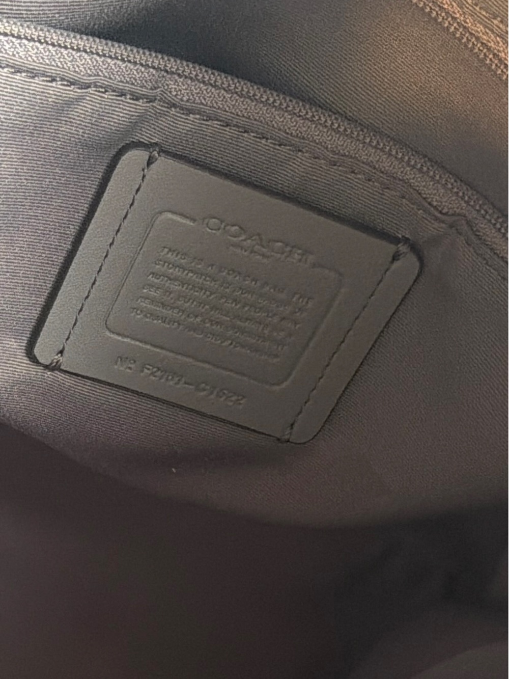 COACH Pennie Pebbled Leather & Suede Shoulder Bag Light Gray Style F2181-C1522 - Picture 11 of 12